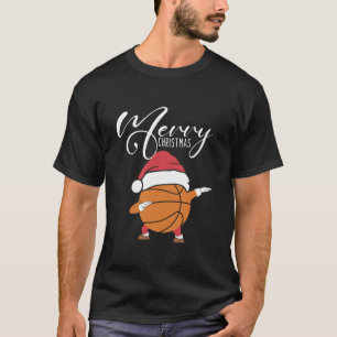 Camiseta Papais noeis de basquete de Natal bonitos Xmas Ba
