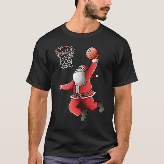 Camiseta Papais noeis de basquetebol Dunk Legal Sport X Mas (Frente)