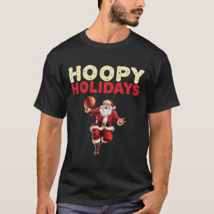 Camiseta Papais noeis de basquetebol festivos de Natal 2
