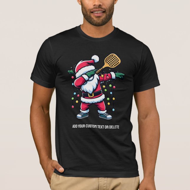 Camiseta Papais noeis de Batida de Paddleball de Natal (Frente)