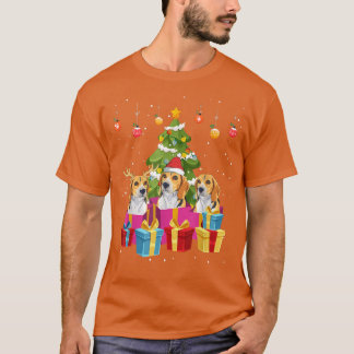 Camiseta Papais noeis de Beagle Cachorro Correspondência da