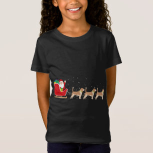 Camiseta Papais noeis de Beagle - Sleigh de Natal - Cachorr