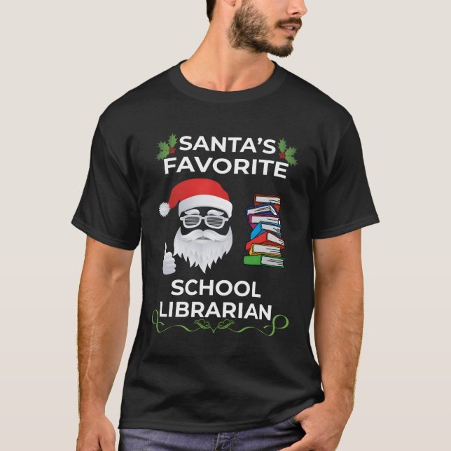 Camiseta Papais noeis de Bibliotecas Escolares Favoritas Fe (Frente)