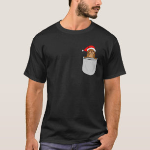 Camiseta Papais noeis de bolso Engraçado Presente de Natal 