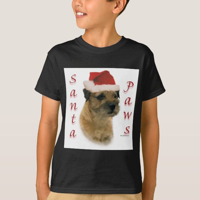 Camiseta Papais noeis de Borda Terrier (Frente)