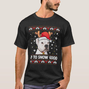 Camiseta Papais noeis de Cachorro Brancos Feios de Natal En
