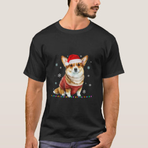 Camiseta Papais noeis de Cachorro de Árvore de Natal Corgi