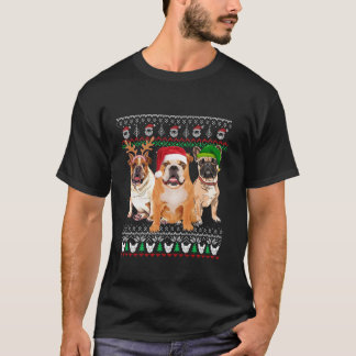 Camiseta Papais noeis de Cachorro de Árvore de Natal para B
