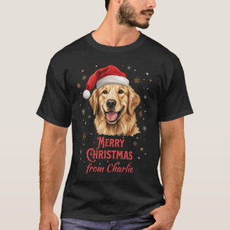 Camiseta Papais noeis de Cachorro de Retriever de ouros Fel