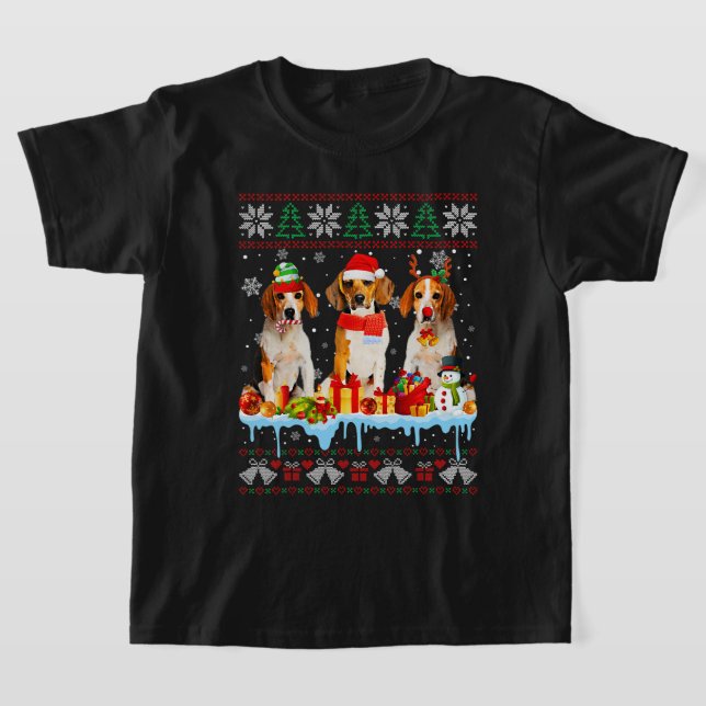 Camiseta Papais noeis de Cachorro Feia de Natal Xmas Cachor (Postura )