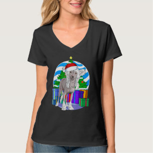 Camiseta Papais noeis de Cães Deitados Chineses Decoração d