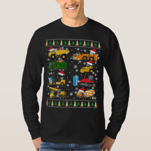 Camiseta Papais noeis De Caminhão De Escavador Para Constru