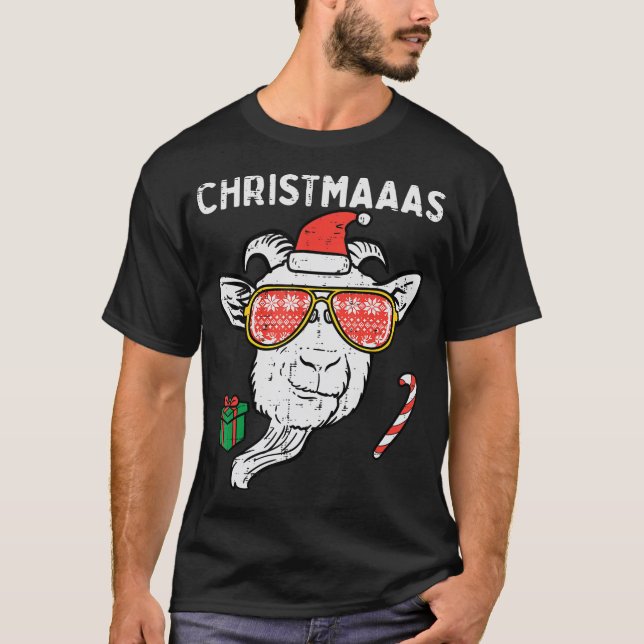 Camiseta Papais noeis de Caprino de Natal Fazendas de Natal (Frente)