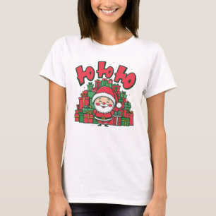 Camiseta Papais noeis de Cartoon Jolly Natal-67748