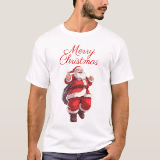 Camiseta Papais noeis de Cartoons Feliz de Natal