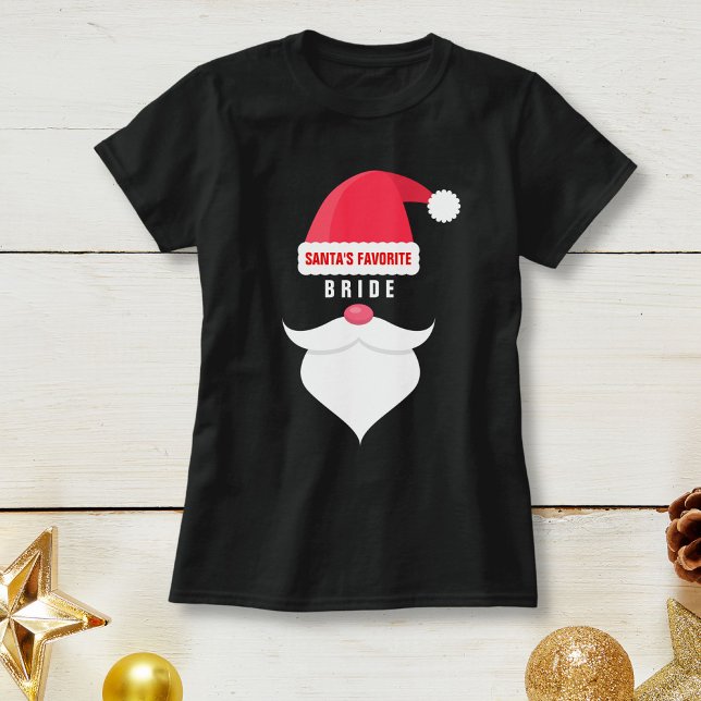 Camiseta Papais noeis de Casamento de Natal Engraçado Noiva (Criador carregado)