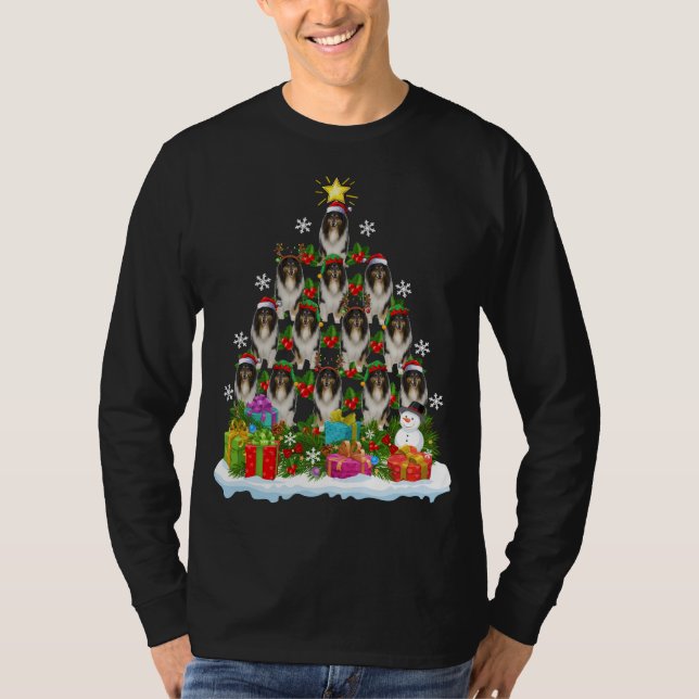 Camiseta Papais noeis de Combate à Iluminação Xmas em Colli (Frente)