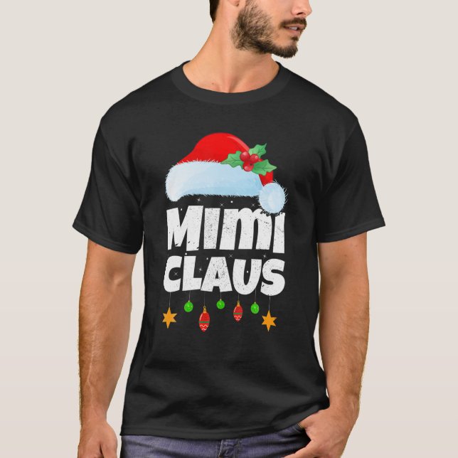 Camiseta Papais noeis de Combinação Familiar de Iluminação  (Frente)