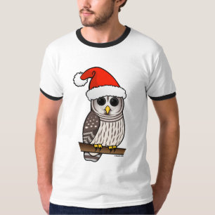 Camiseta Papais noeis de Coruja Barred de Natal