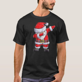 Camiseta Papais noeis De Dabbing Camiseiros Homens De Natal