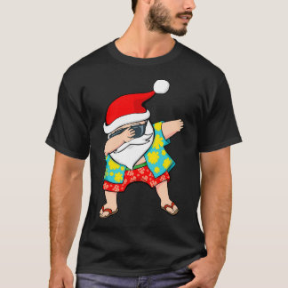 Camiseta Papais noeis de Dabbing havaianos