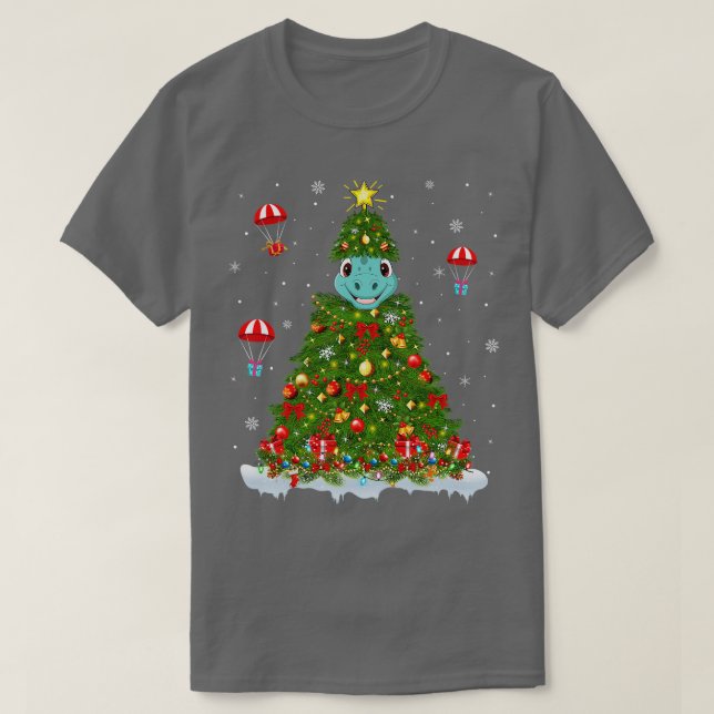 Camiseta Papais noeis de Decoração de Árvores do Xmas Bront (Frente do Design)