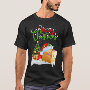 Camiseta Papais noeis de Decoração de Natal de Comida Pão P