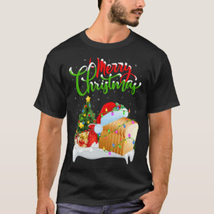 Camiseta Papais noeis de Decoração de Natal de Comida Pão P