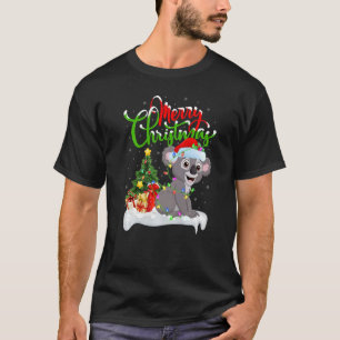 Camiseta Papais noeis de decoração de Natal Koala Natal