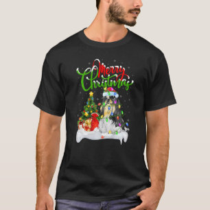 Camiseta Papais noeis de Decoração Xmas Shih Tzu Dog Natal