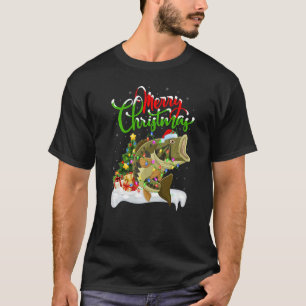 Camiseta Papais noeis De Decorações De Peixes De Baixo Cris