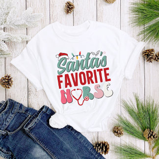 Camiseta Papais noeis de diversão favoritos enfermeiras de
