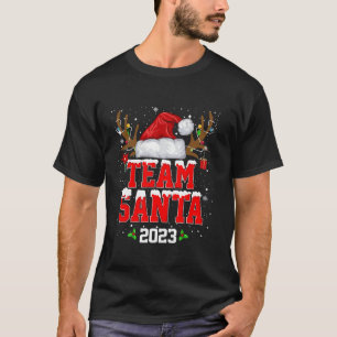 Camiseta Papais noeis de Equipe 2023 Reindeer da Família Ma