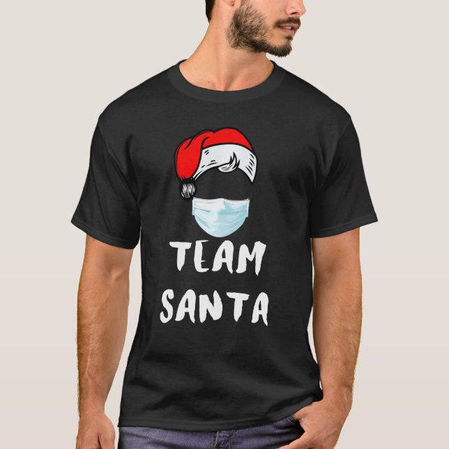 Camiseta Papais noeis de Equipe Família de Natal do Camiset (Frente)