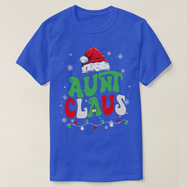 Camiseta Papais noeis de Equipe Tia Claus Elf Matando o Nat (Frente do Design)
