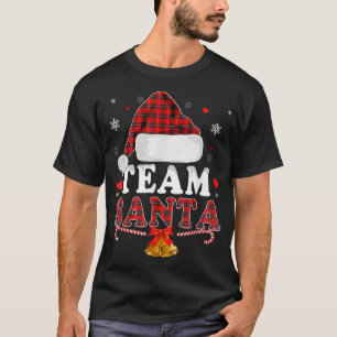 Camiseta Papais noeis de Equipe Xadrez Vermelha T Família N