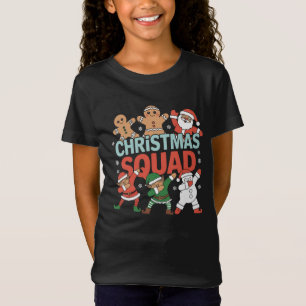 Camiseta Papais noeis De Esquadrão De Natal Dabbing Elf Fam