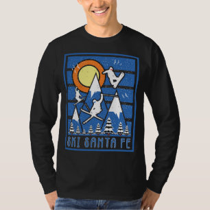 Camiseta Papais noeis De Esqui Retroativos Fe