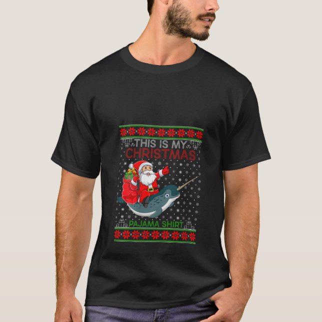 Camiseta Papais noeis De Estilo De Sweater Do Xmas Que Anda (Frente)