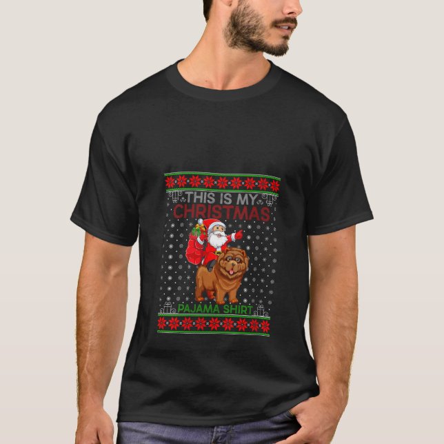 Camiseta Papais noeis De Estilo De Sweater Do Xmas Que Anda (Frente)