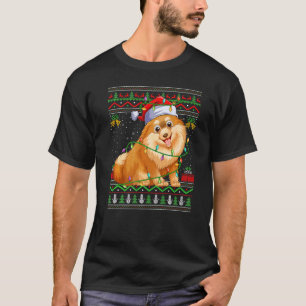 Camiseta Papais noeis de Estilo de Sweater Feio Xmas Pomerâ