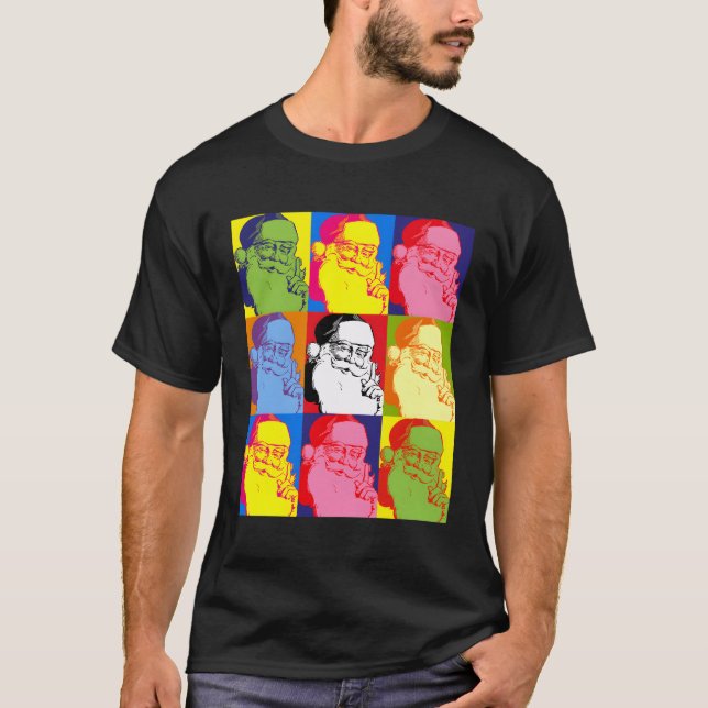 Camiseta Papais noeis de estilo pop (Frente)