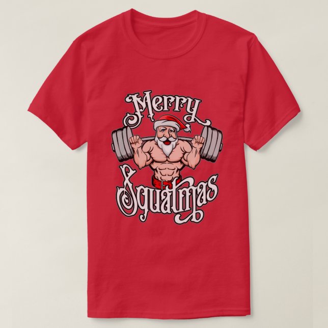 Camiseta Papais noeis de felizes de Natal Engraçados Trabal (Frente do Design)