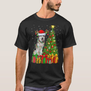 Camiseta Papais noeis de férias do Natal - Alaskan Malamute