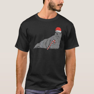 Camiseta Papais noeis de foca Natal de animais Mulheres do