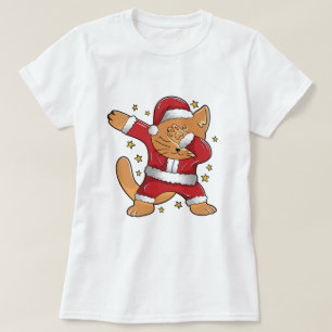 Camiseta Papais noeis De Gato Dab Engraçados E Engraçados