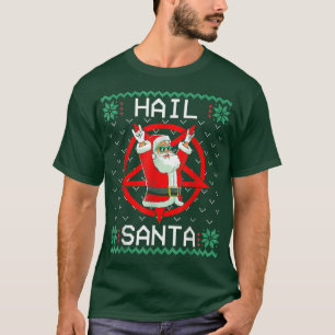 Camiseta Papais noeis de granizo Homens do Festa de Natal F
