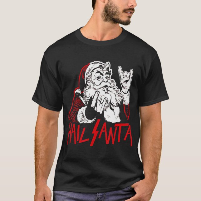 Camiseta Papais noeis de granizo mais leves e pesados de Na (Frente)