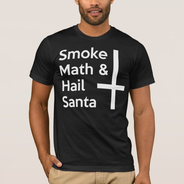 Camiseta Papais noeis de granizo para matemática (Frente)