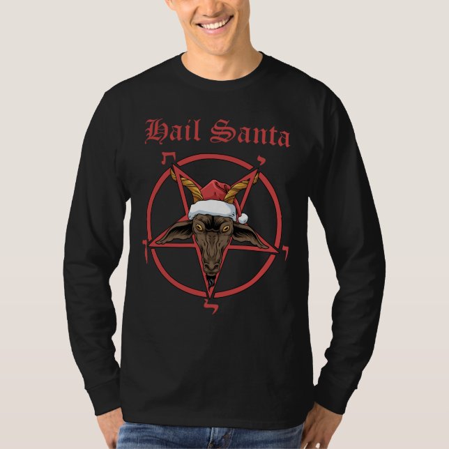 Camiseta Papais noeis de granizo Satanás Satã de Capim (Frente)
